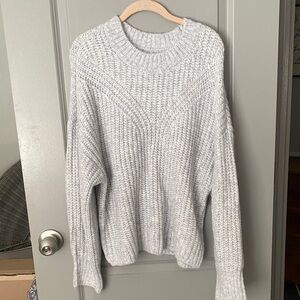 Abercrombie & Fitch Light Gray Crew Neck Sweater